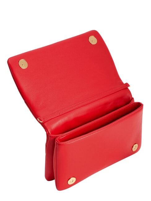 EMBOSSED Mini sac bandouli&egrave;re, avec cha&icirc;ne ROUGE - Sacs pour Femme