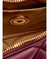 LOVE MOSCHINO EMBOSSED Sac bandouli&egrave;re, double portabilit&eacute; vin - Sacs pour Femme - 8