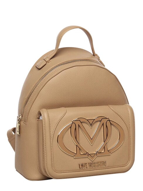 LOGO Sac &agrave; dos avec poche avant beige - Sacs pour Femme