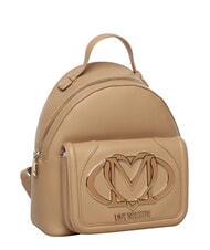 LOVE MOSCHINO LOGO Sac &agrave; dos avec poche avant beige - Sacs pour Femme - 3