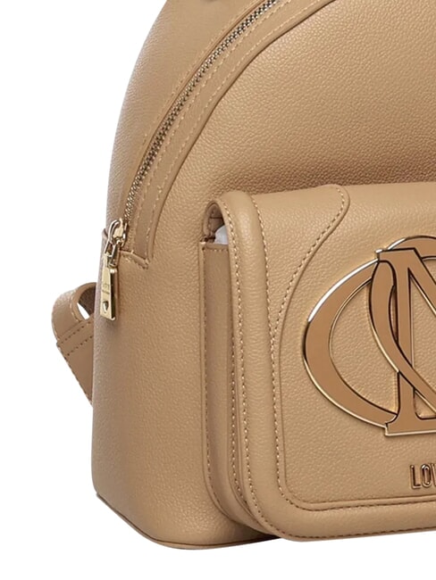 LOGO Sac &agrave; dos avec poche avant beige - Sacs pour Femme