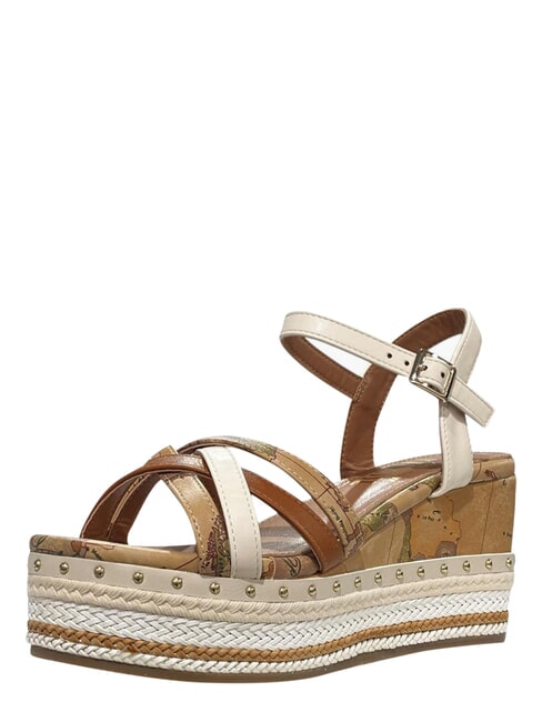 GEO sandales compens&eacute;es NATUREL - Chaussures Femme