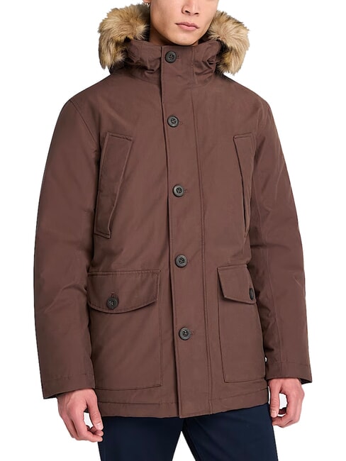 SCAR RIDGE veste &agrave; capuche Chocolat - Vestes pour hommes