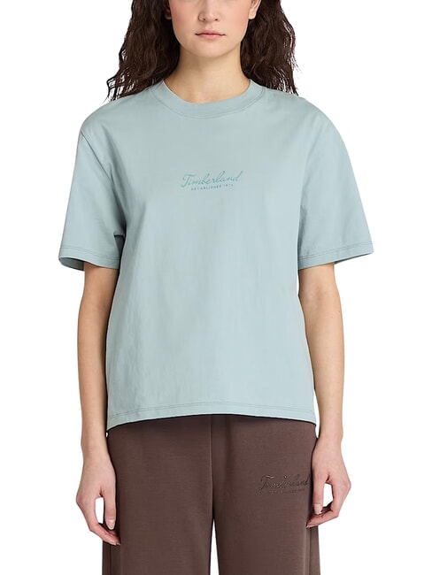 LUSH COMFORT T-shirt en coton bleu argent&eacute; - T-shirt