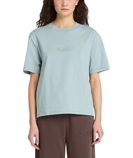 TIMBERLAND LUSH COMFORT T-shirt en coton bleu argent&eacute; - T-shirt - 4