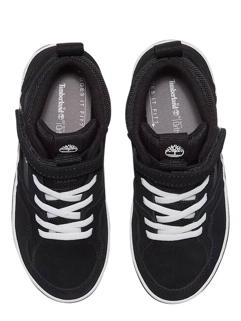 STONE JUMP MID Baskets en cuir mixte daim noir - Chaussures de b&eacute;b&eacute;