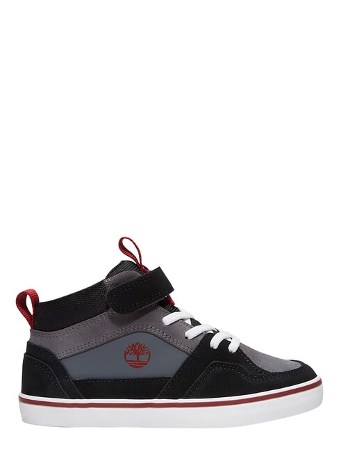 STONE JUMP MID Baskets en cuir mixte daim gris fonc&eacute; - Chaussures de b&eacute;b&eacute;