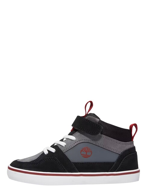 STONE JUMP MID Baskets en cuir mixte daim gris fonc&eacute; - Chaussures de b&eacute;b&eacute;
