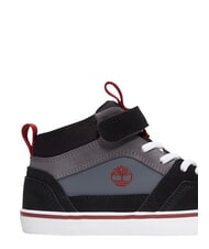 TIMBERLAND STONE JUMP MID Baskets en cuir mixte daim gris fonc&eacute; - Chaussures de b&eacute;b&eacute; - 9