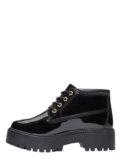STONE STREET Bottine en cuir imperm&eacute;able cuir verni noir - Chaussures Femme