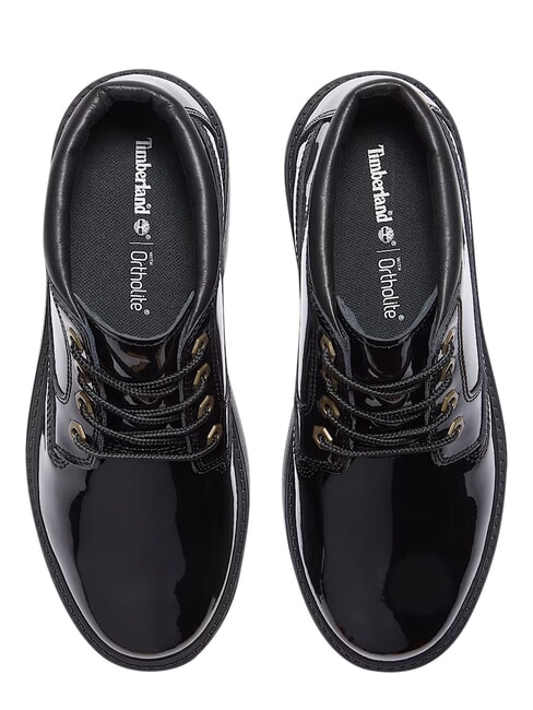 STONE STREET Bottine en cuir imperm&eacute;able cuir verni noir - Chaussures Femme