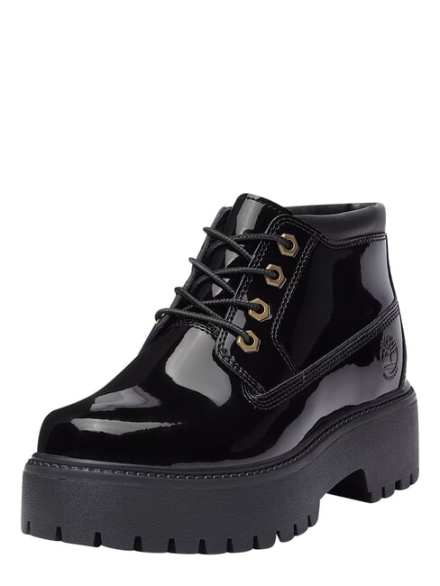 STONE STREET Bottine en cuir imperm&eacute;able cuir verni noir - Chaussures Femme
