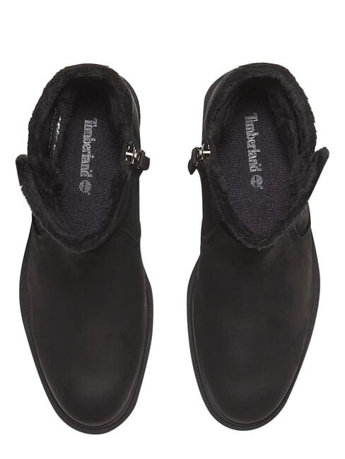 BRIMFIELD bottines en cuir noir pleine fleur - Chaussures Femme