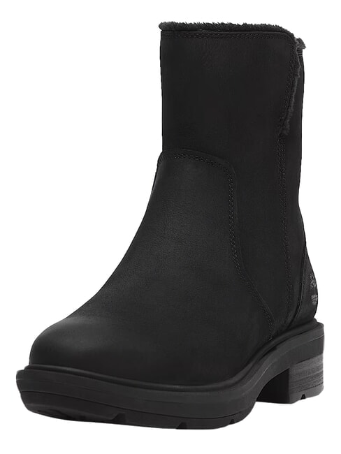 BRIMFIELD bottines en cuir noir pleine fleur - Chaussures Femme