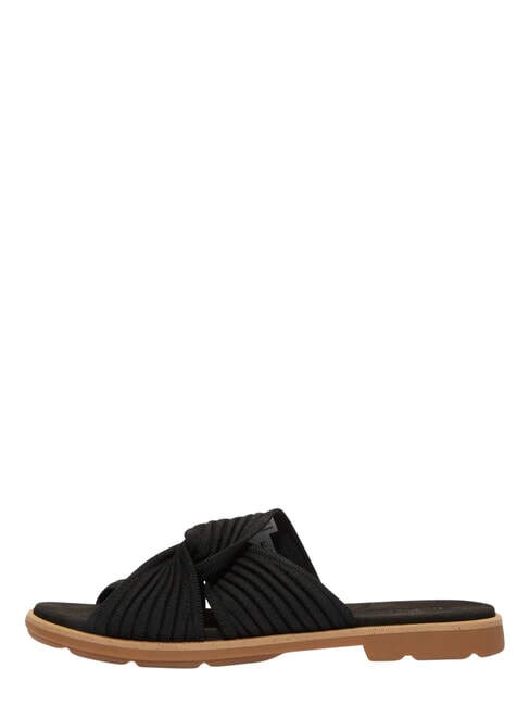 CALISTA BAY sandales en cuir mixte tricot noir - Chaussures Femme