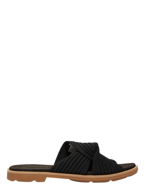 CALISTA BAY sandales en cuir mixte tricot noir - Chaussures Femme