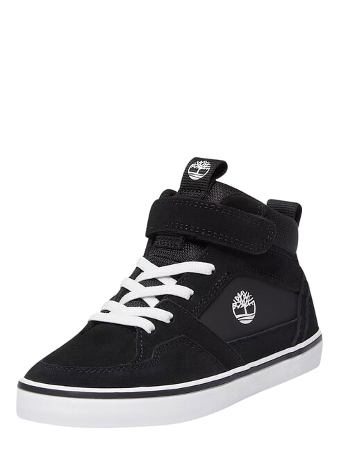 STONE JUMP MID Baskets en cuir mixte daim noir - Chaussures de b&eacute;b&eacute;