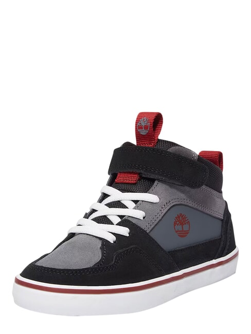 STONE JUMP MID Baskets en cuir mixte daim gris fonc&eacute; - Chaussures de b&eacute;b&eacute;