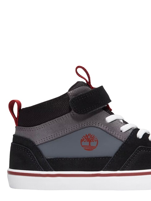 STONE JUMP MID Baskets en cuir mixte daim gris fonc&eacute; - Chaussures de b&eacute;b&eacute;