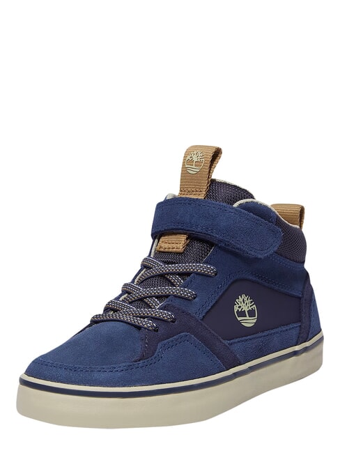 STONE JUMP MID Baskets en cuir mixte bleu fonc&eacute; - Chaussures de b&eacute;b&eacute;