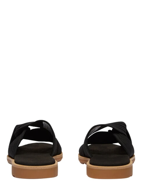 CALISTA BAY sandales en cuir mixte tricot noir - Chaussures Femme