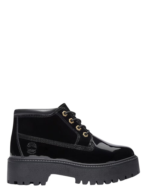 STONE STREET Bottine en cuir imperm&eacute;able cuir verni noir - Chaussures Femme