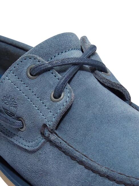 CLASSIC BOAT  Chaussures en cuir su&eacute;d&eacute; daim bleu moyen - Chaussures Homme