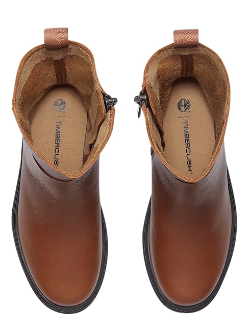 CAMBRIA VALLEY Bottes en cuir rouille pleine fleur - Chaussures Femme