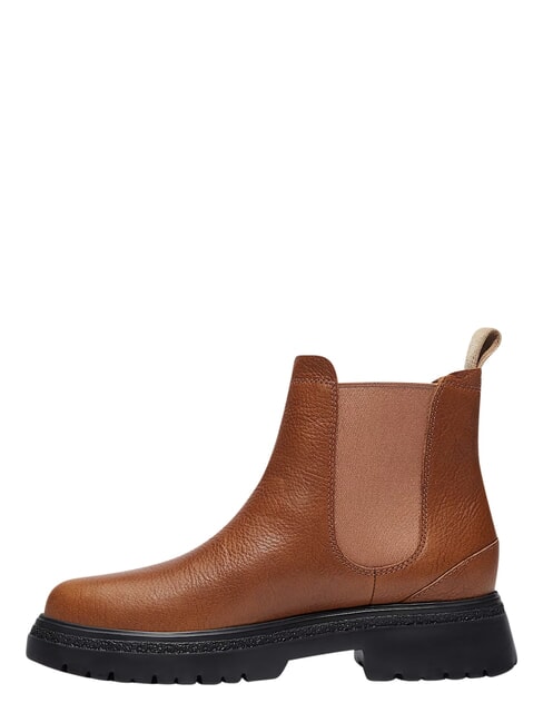 CAMBRIA VALLEY Bottines en cuir rouille pleine fleur - Chaussures Femme