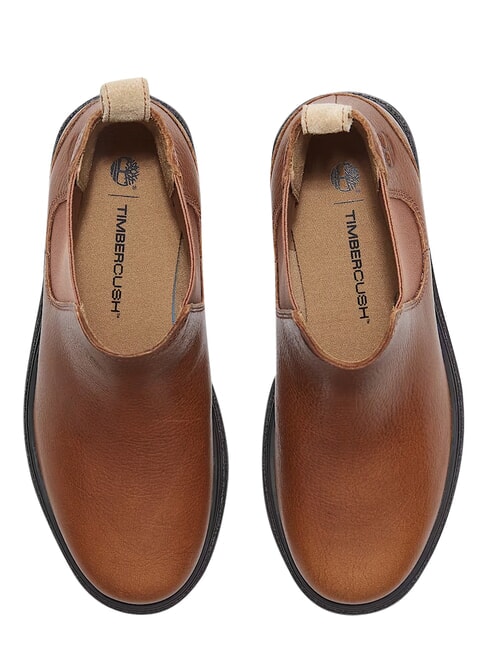 CAMBRIA VALLEY Bottines en cuir rouille pleine fleur - Chaussures Femme