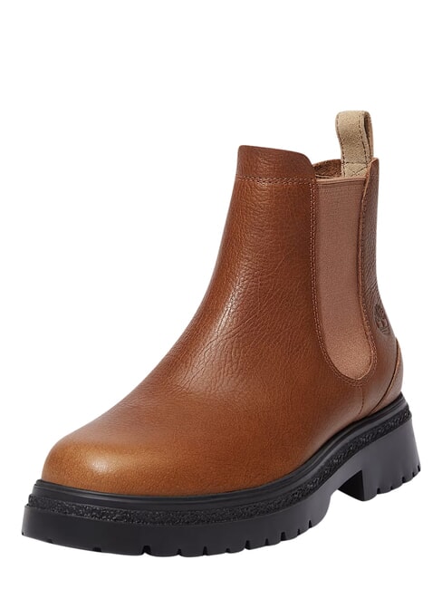 CAMBRIA VALLEY Bottines en cuir rouille pleine fleur - Chaussures Femme