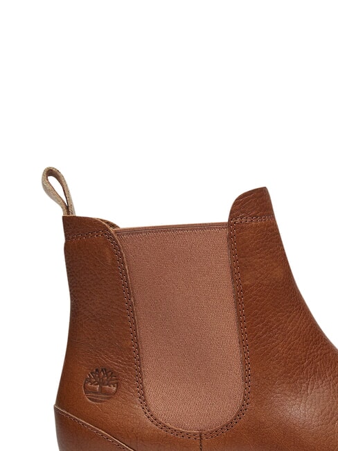 CAMBRIA VALLEY Bottines en cuir rouille pleine fleur - Chaussures Femme