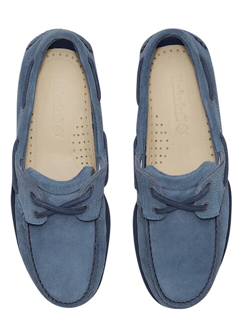 CLASSIC BOAT  Chaussures en cuir su&eacute;d&eacute; daim bleu moyen - Chaussures Homme
