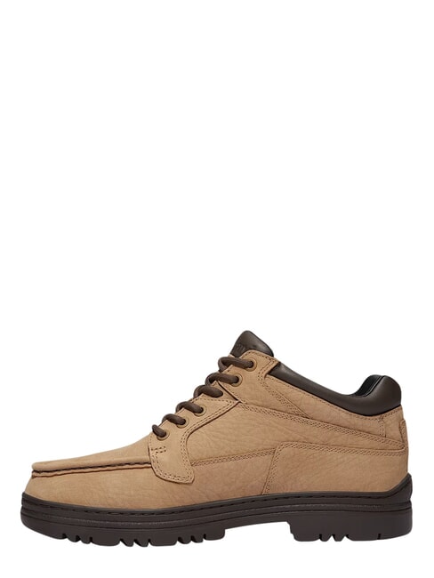 HERITAGE Bottines en cuir nubuck beige moyen avec marron fonc&eacute; - Chaussures Homme