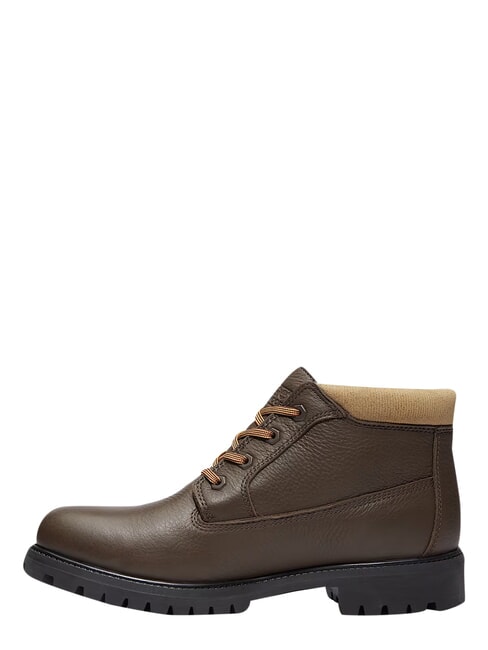 PREMIUM MID  Bottines en cuir imperm&eacute;ables brun fonc&eacute; fg avec olv - Chaussures Homme