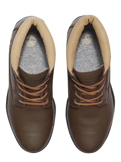 PREMIUM MID  Bottines en cuir imperm&eacute;ables brun fonc&eacute; fg avec olv - Chaussures Homme