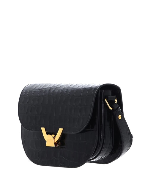 CAMPIONARIO - DEW CROCO SHINY SOFT Mini sac bandouli&egrave;re Noir - Sacs pour Femme