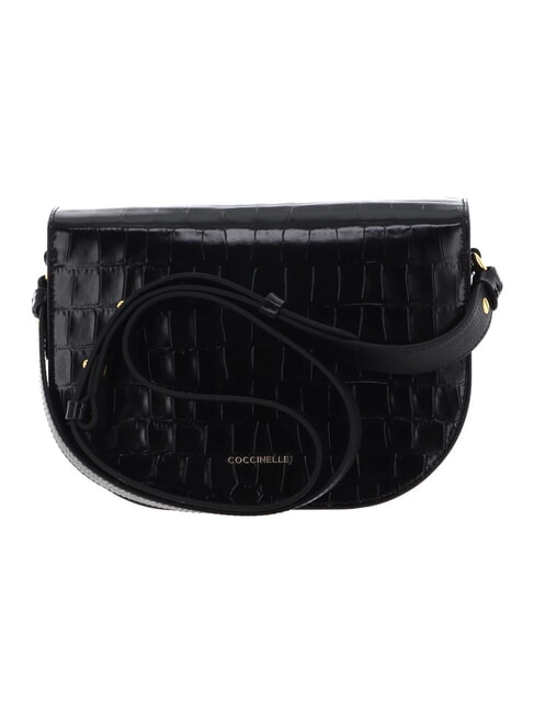 CAMPIONARIO - DEW CROCO SHINY SOFT Mini sac bandouli&egrave;re Noir - Sacs pour Femme