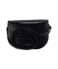 COCCINELLE CAMPIONARIO - DEW CROCO SHINY SOFT Mini sac bandouli&egrave;re Noir - Sacs pour Femme - 3