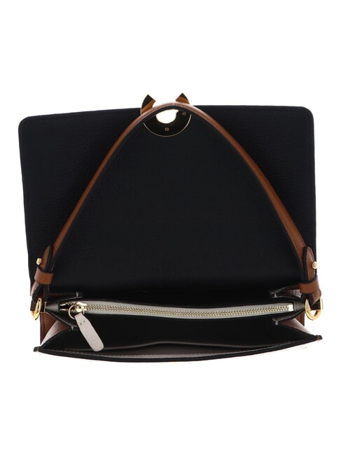 CAMPIONARIO - BINXIE TRICOLOR Sac &agrave; main avec bandouli&egrave;re noir/agneaux/cuir - Sacs pour Femme