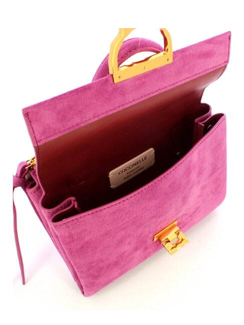 CAMPIONARIO - ARLETTIS SUEDE DROPLET Mini sac en cuir avec bandouli&egrave;re pulpe rose - Sacs pour Femme
