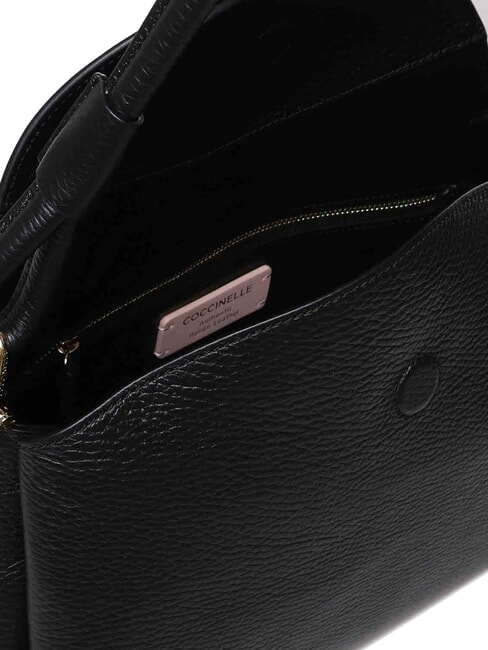 CAMPIONARIO - ECLYPS Sac bandouli&egrave;re en cuir martel&eacute; Noir - Sacs pour Femme