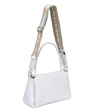 COCCINELLE CAMPIONARIO - ECLYPS Sac bandouli&egrave;re en cuir martel&eacute; blanc brillant - Sacs pour Femme - 3
