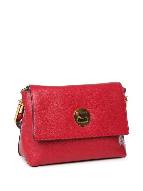 CAMPIONARIO - LIYA Turnlock Sac &agrave; bandouli&egrave;re sangria/peau - Sacs pour Femme