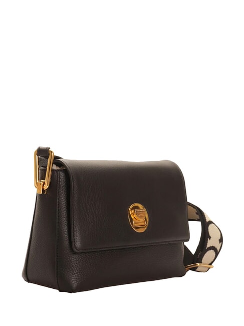 CAMPIONARIO - LIYA SIGNATURE Sac bandouli&egrave;re en cuir martel&eacute; Noir - Sacs pour Femme