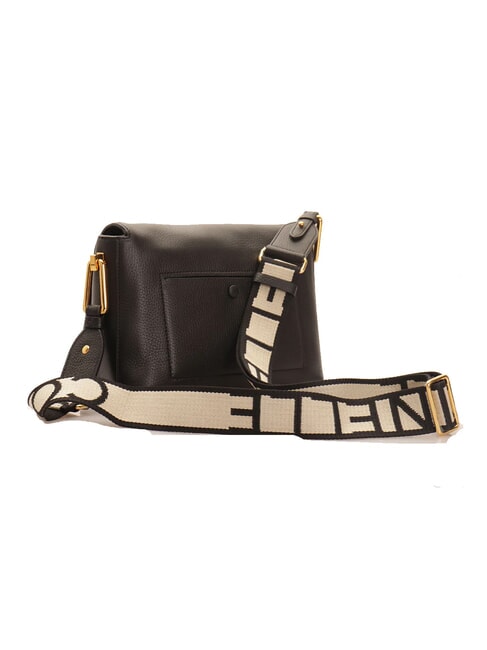 CAMPIONARIO - LIYA SIGNATURE Sac bandouli&egrave;re en cuir martel&eacute; Noir - Sacs pour Femme