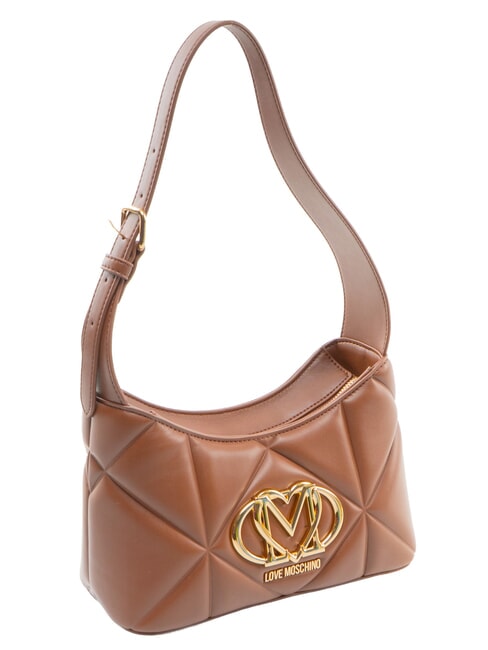 EMBOSSED sac bandouli&egrave;re brun - Sacs pour Femme