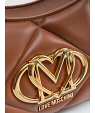 LOVE MOSCHINO EMBOSSED sac bandouli&egrave;re brun - Sacs pour Femme - 3