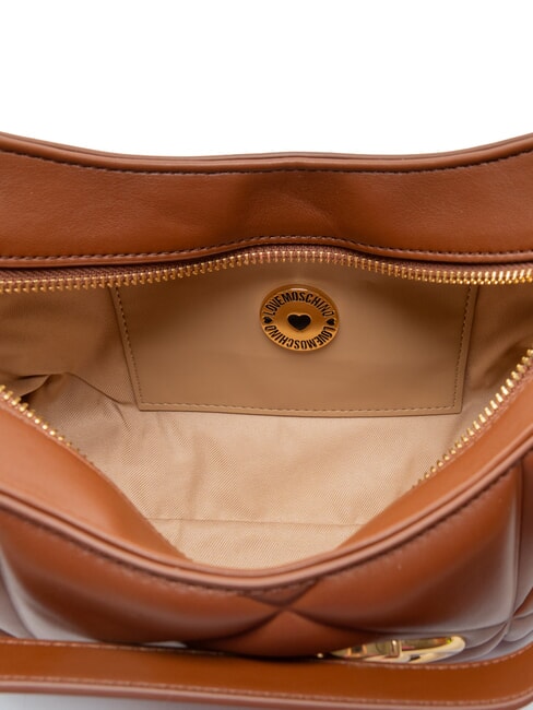 EMBOSSED sac bandouli&egrave;re brun - Sacs pour Femme