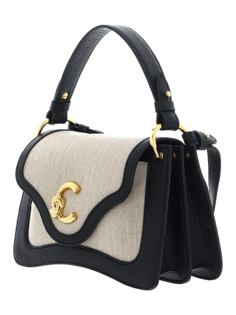 CAMPIONARIO - C-ME CANVAS Sac &agrave; main avec bandouli&egrave;re naturel / noir - Sacs pour Femme